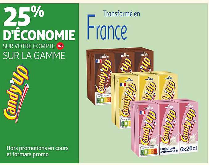 25% D'ÉCONOMIE SUR VOTRE COMPTE SUR LA GAMME CANDI'UP