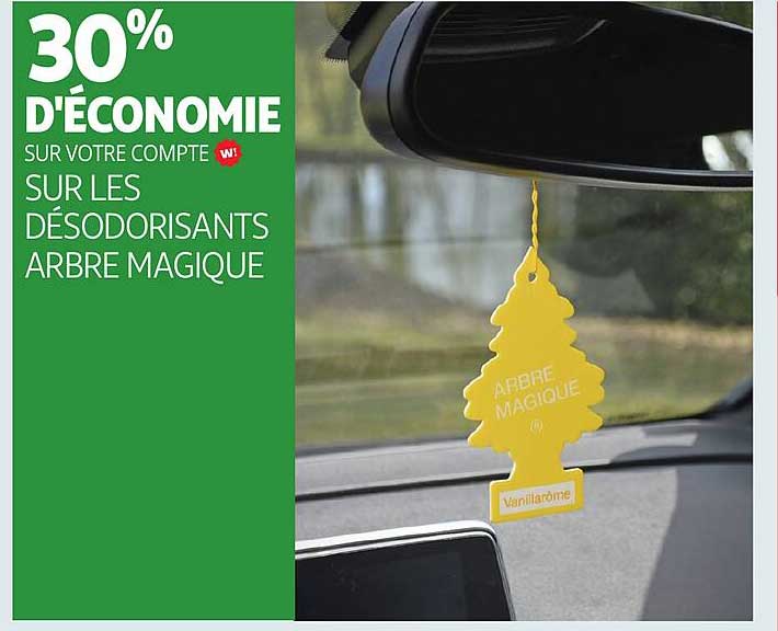30% D'ÉCONOMIE SUR VOTRE COMPTE WI SUR LES DÉSODORISANTS ARBRE MAGIQUE
