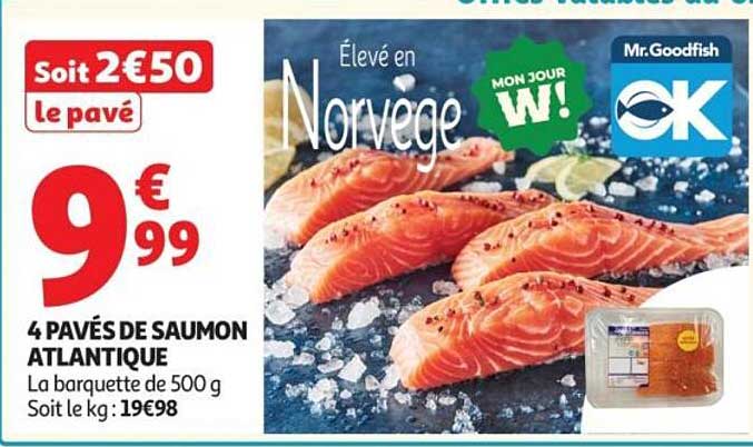 4 PAVÉS DE SAUMON ATLANTIQUE