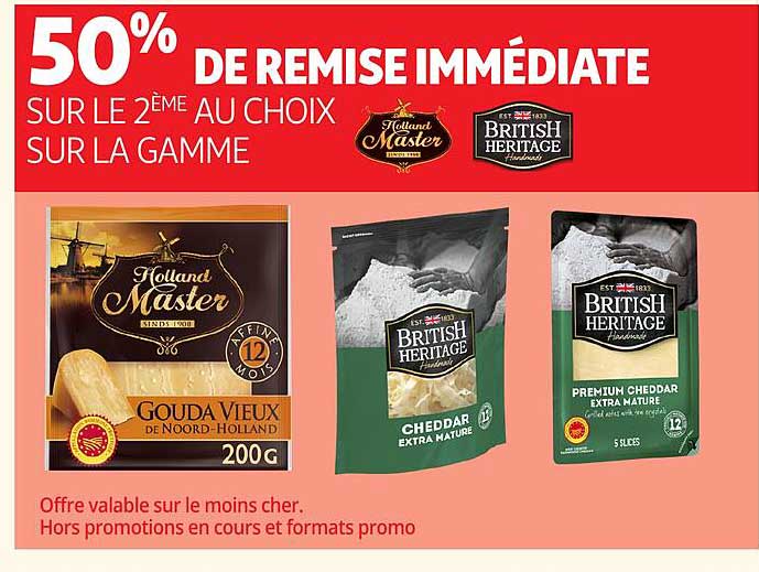 50% DE REMISE IMMÉDIATE SUR LE 2ÈME AU CHOIX SUR LA GAMME