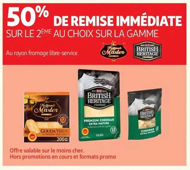 50% DE REMISE IMMÉDIATE SUR LE 2ÈME AU CHOIX SUR LA GAMME