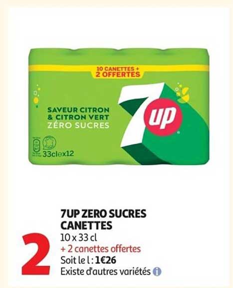 7UP ZERO SUCRES CANETTES