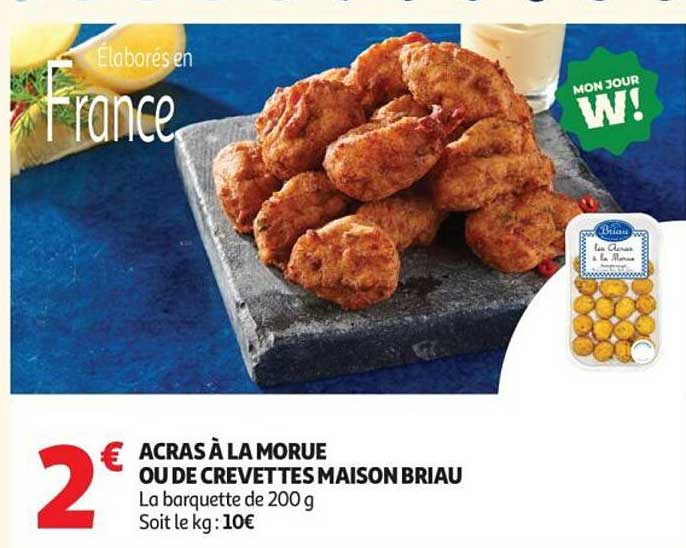 Acras à la morue ou de crevettes maison Briau