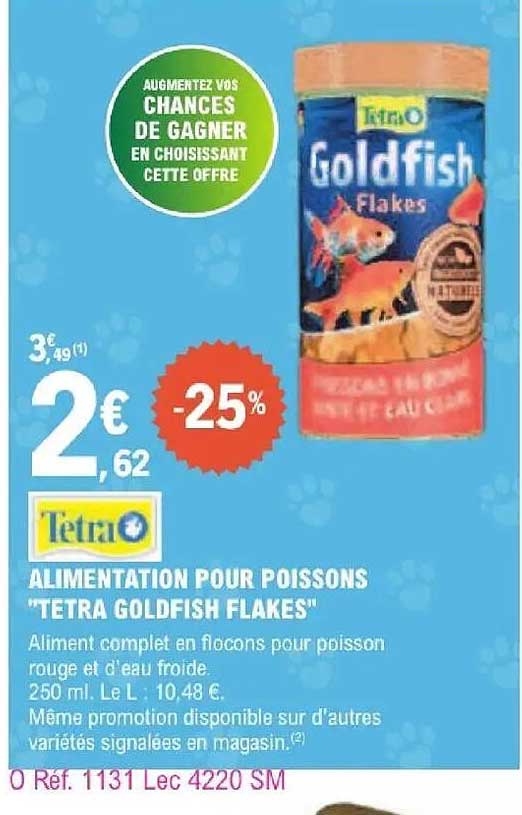 ALIMENTATION POUR POISSONS "TETRA GOLDFISH FLAKES"