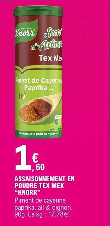 ASSAISONNEMENT EN POUDRE TEX MEX “KNORR”