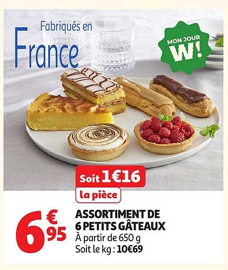ASSORTIMENT DE 6 PETITS GÂTEAUX