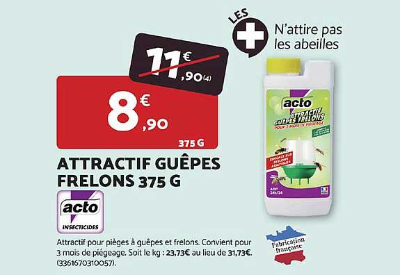 ATTRACTIF GUÊPES FRELONS 375 G