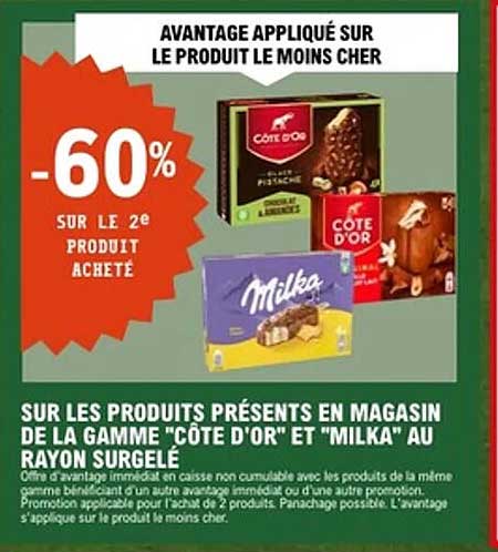 AVANTAGE APPLIQUÉ SUR LE PRODUIT LE MOINS CHER