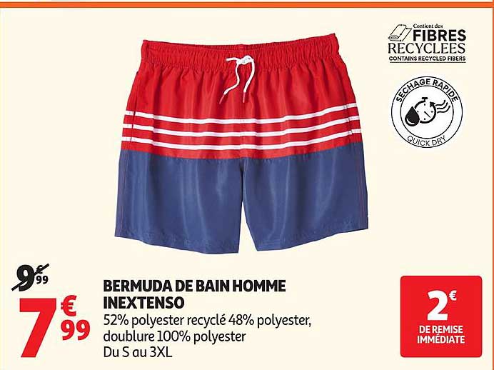 BERMUDA DE BAIN HOMME INEXTENSO