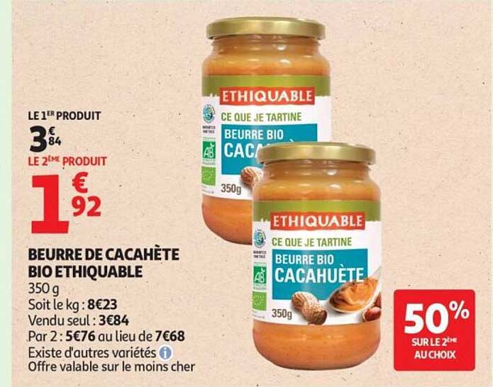 BEURRE DE CACAHETE BIO ETHIQUABLE