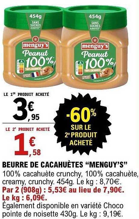 BEURRE DE CACAHUÈTES “MENGUY’S”