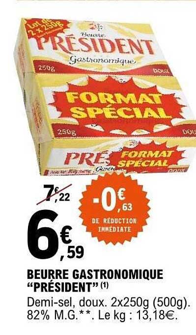 BEURRE GASTRONOMIQUE “PRÉSIDENT” (1)