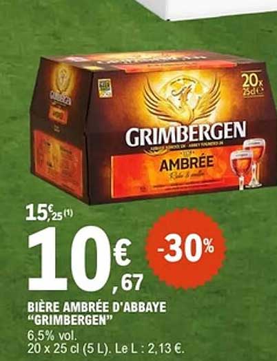 BIERE AMBREE D’ABBAYE “GRIMBERGEN”