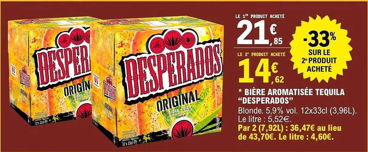 BIÈRE AROMATISÉE TEQUILA “DESPERADOS”
