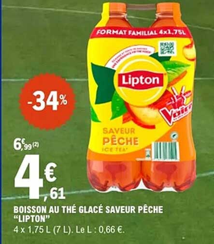 BOISSON AU THÉ GLACÉ SAVEUR PÊCHE "LIPTON"