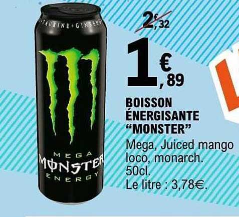 BOISSON ÉNERGISANTE “MONSTER”