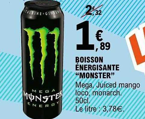 BOISSON ÉNERGISANTE “MONSTER”