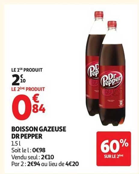 BOISSON GAZEUSE DR PEPPER 1.5l