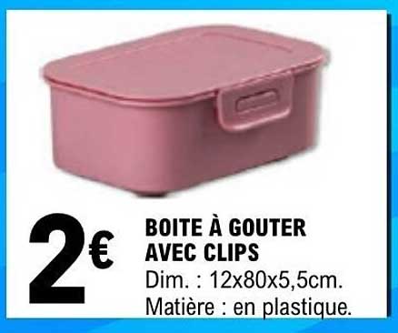 BOITE À GOUTER AVEC CLIPS
