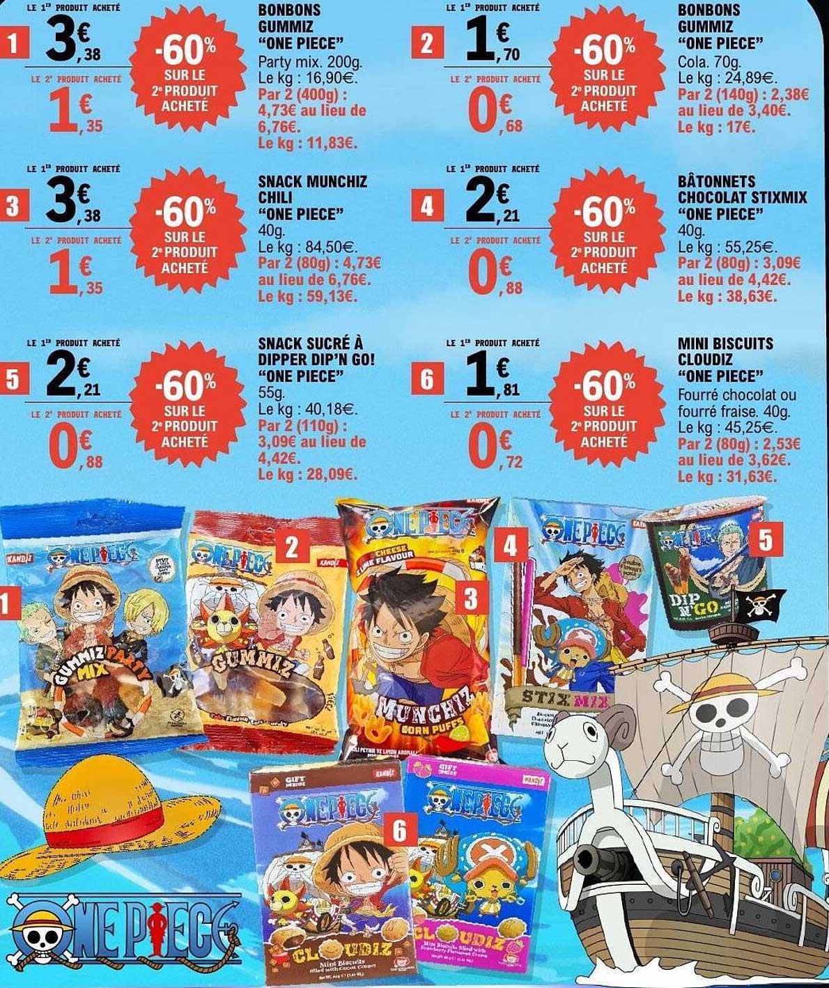 BONBONS GUMMIZ “ONE PIECE” Party mix. 200g.