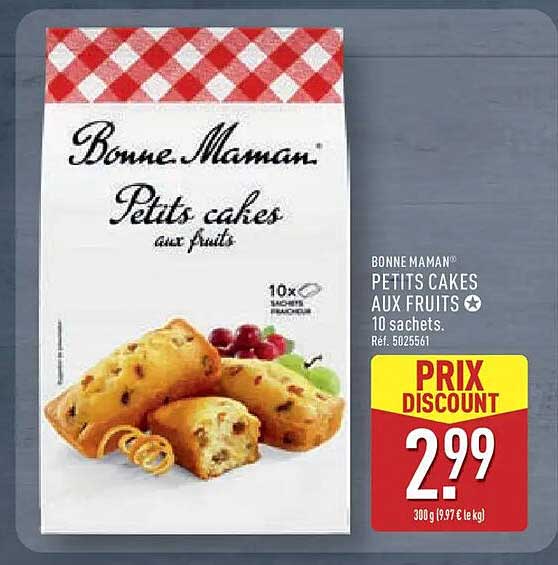 BONNE MAMAN PETITS CAKES AUX FRUITS