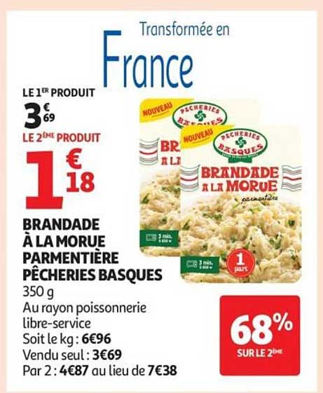BRANDADE À LA MORUE PARMENTIÈRE PÊCHERIES BASQUES