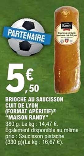 BRIOCHE AU SAUCISSON CUIT DE LYON (FORMAT APÉRITIF) “MAISON RANDY”