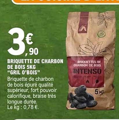 BRIQUETTE DE CHARBON DE BOIS 5KG "GRIL O'BOIS"
