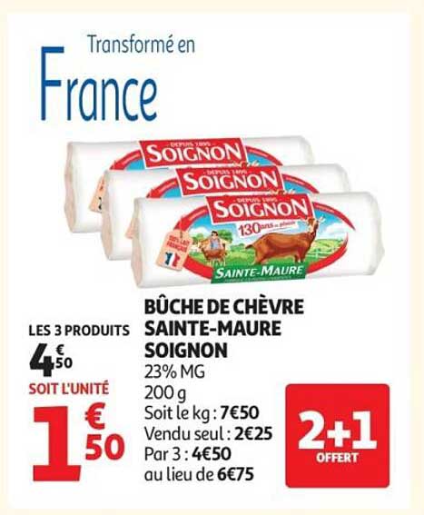 BÛCHE DE CHÈVRE SAINTE-MAURE SOIGNON