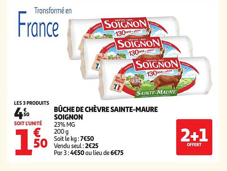BÛCHE DE CHÈVRE SAINTE-MAURE SOIGNON