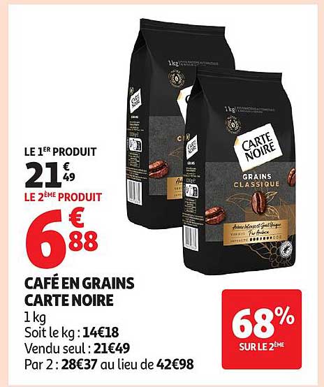 CAFÉ EN GRAINS CARTE NOIRE