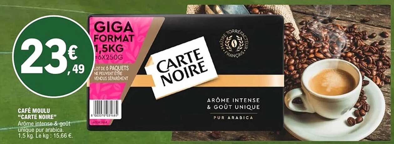 CAFE MOULU "CARTE NOIRE"