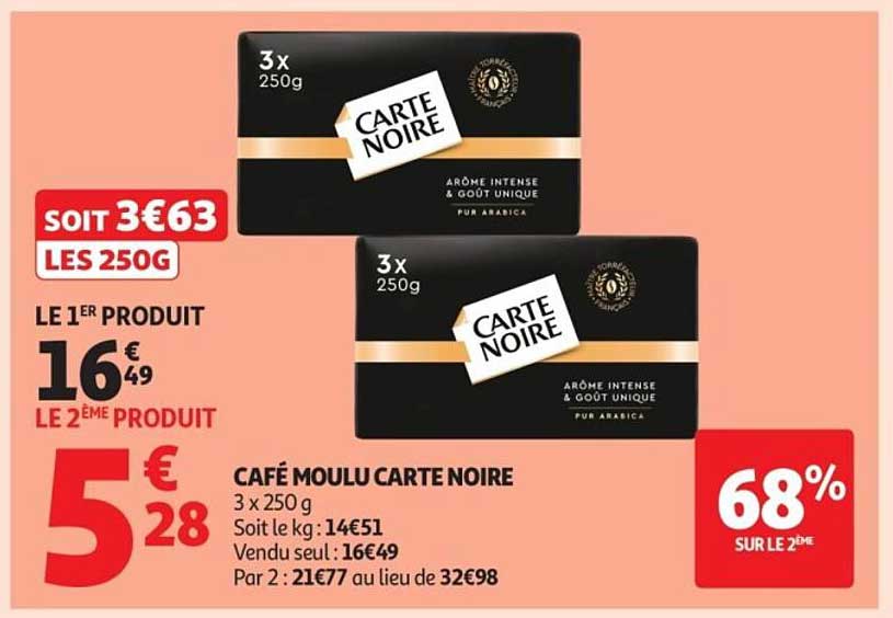 CAFÉ MOULU CARTE NOIRE