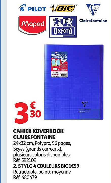 CAHIER KOVERBOOK CLAIREFONTAINE