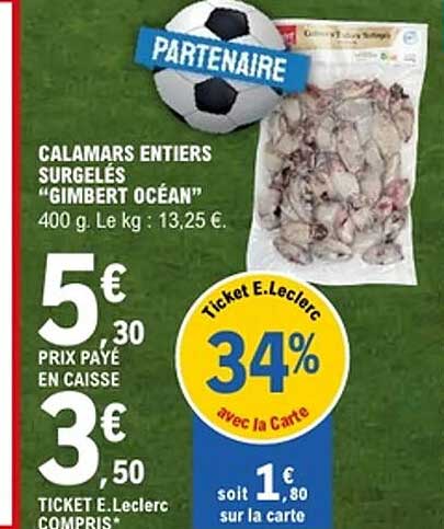 CALAMARS ENTIERS SURGELÉS “GIMBERT OCÉAN”