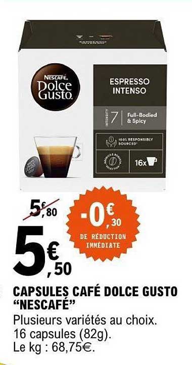 CAPSULES CAFÉ DOLCE GUSTO “NESCAFÉ”