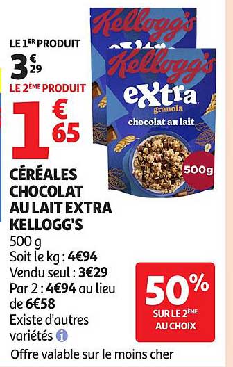 CÉRÉALES CHOCOLAT AU LAIT EXTRA KELLOGG’S