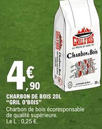 CHARBON DE BOIS 20L "GRIL O’BOIS"