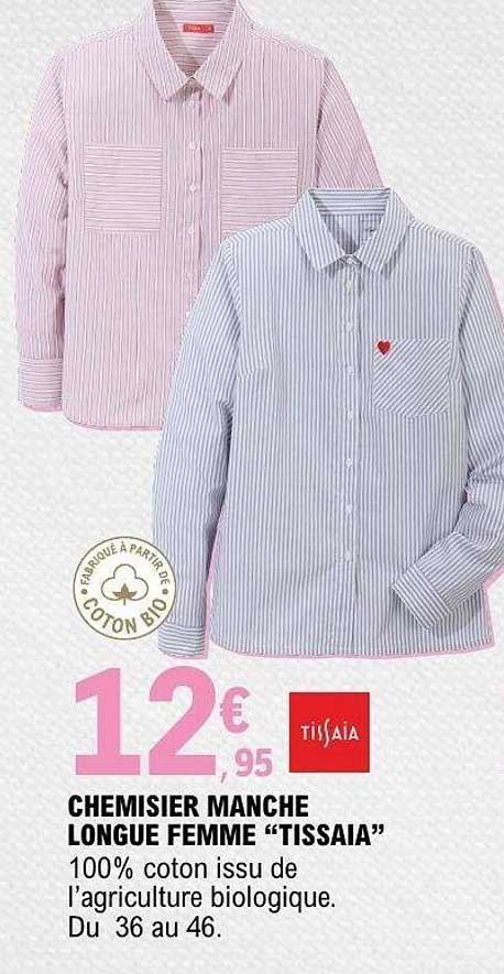 CHEMISIER MANCHE LONGUE FEMME “TISSAIA”