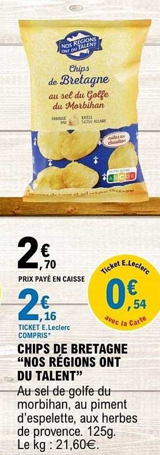 Chips de Bretagne “NOS RÉGIONS ONT DU TALENT”