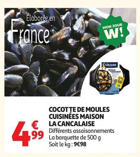 COCOTTE DE MOULES CUISINÉES MAISON LA CANCALAISE