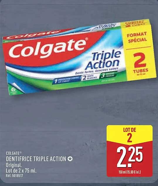 COLGATE DENTIFRICE TRIPLE ACTION