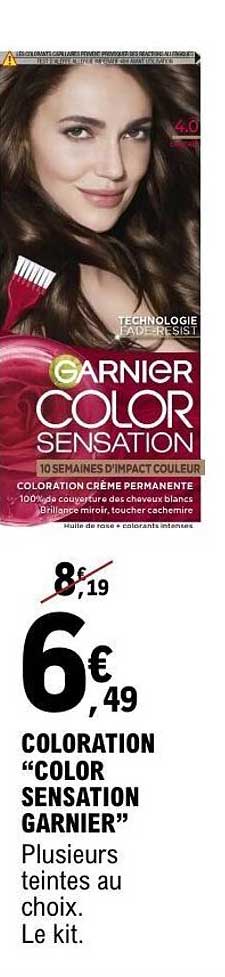 COLORATION "COLOR SENSATION GARNIER"