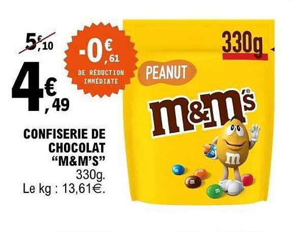 CONFISERIE DE CHOCOLAT “M&M’S” 330g.