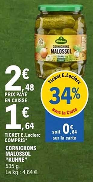 CORNICHONS MALOSSOL "KUHNE"
