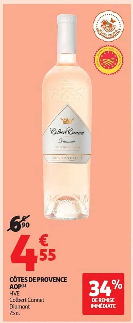 CÔTES DE PROVENCE AOP(1) HVE Colbert Cannet Diamant 75 cl