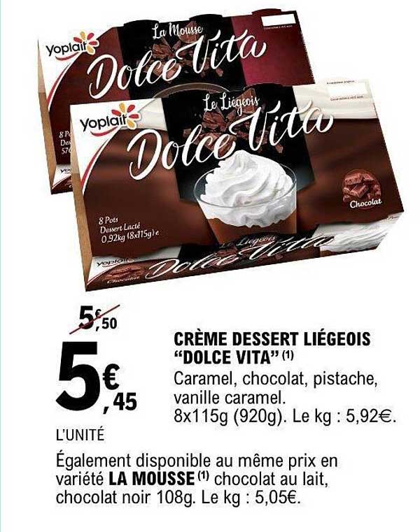 CRÈME DESSERT LIÉGEOIS “DOLCE VITA”