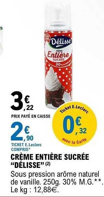 CRÈME ENTIÈRE SUCRÉE “DÉLISSE” (2)