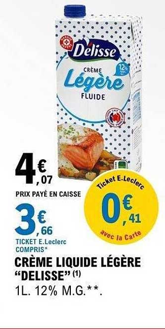 CRÈME LIQUIDE LÉGÈRE “DELISSE”