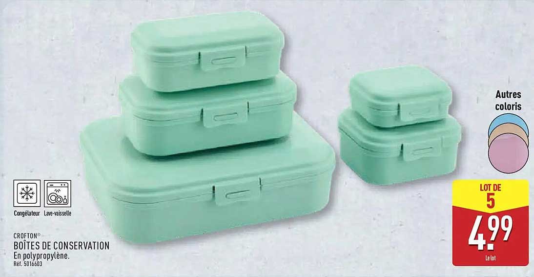 CROFTON® BOÎTES DE CONSERVATION